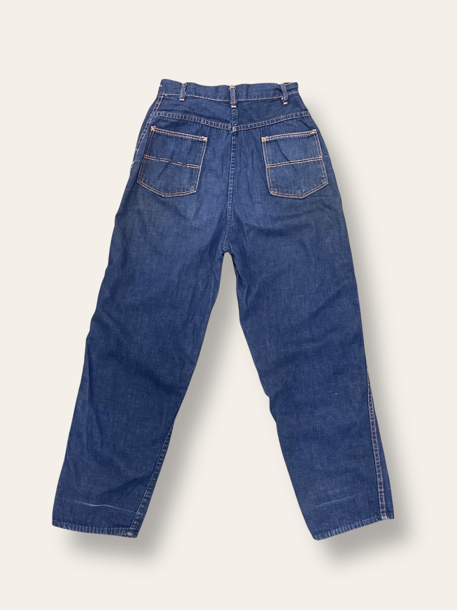 早春の里 Vintage 1940's Strong and Reliable Side Zip Ranch Denim W:25