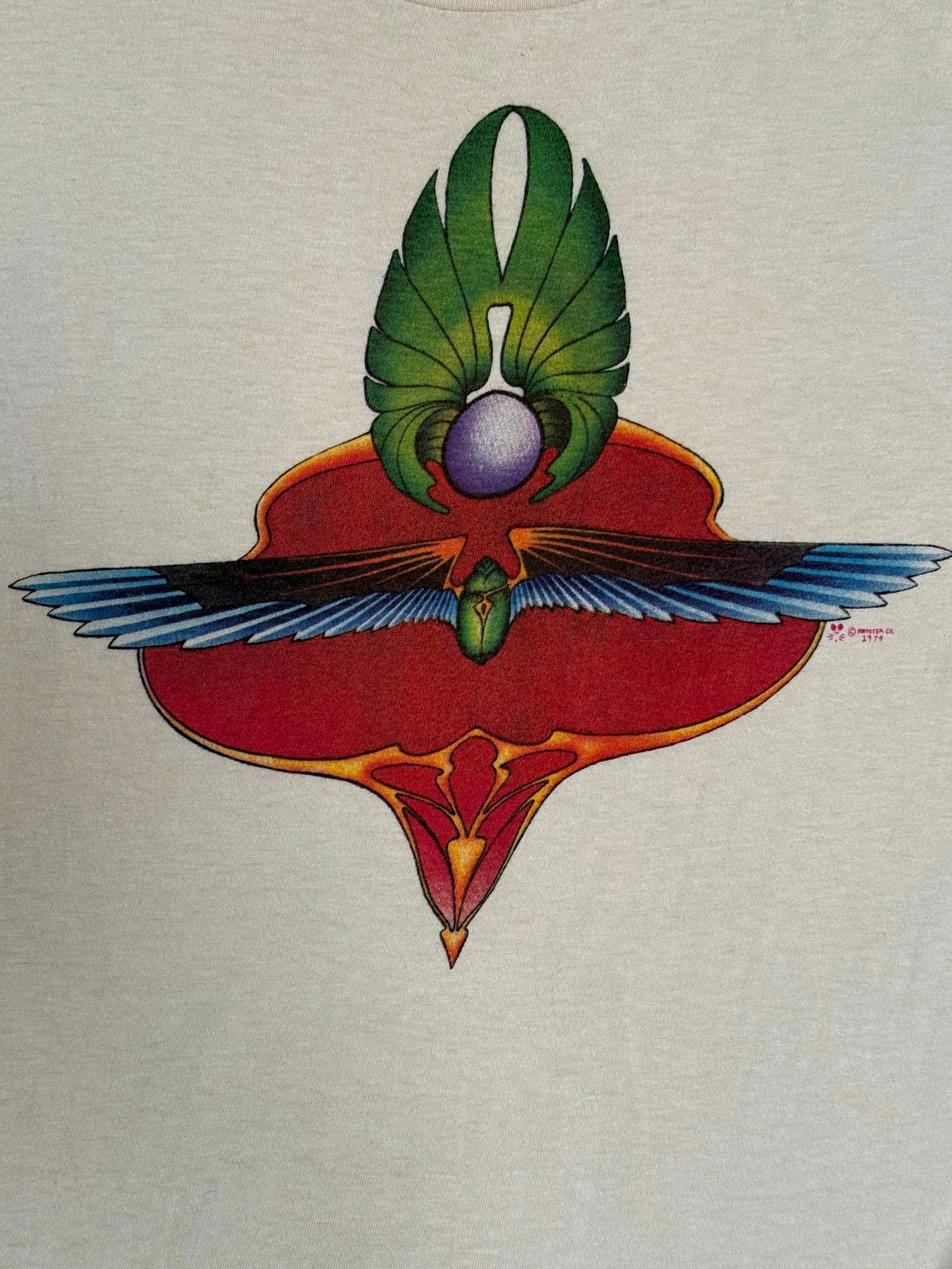 Vintage 1970’s Kelley Mouse Studios Ted Lucas Scarab T-Shirt | Unreleased Jimi Hendrix Album Art Concept Tee