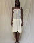 Vintage 1910’s Crochet & Silk Chemise Slip Dress