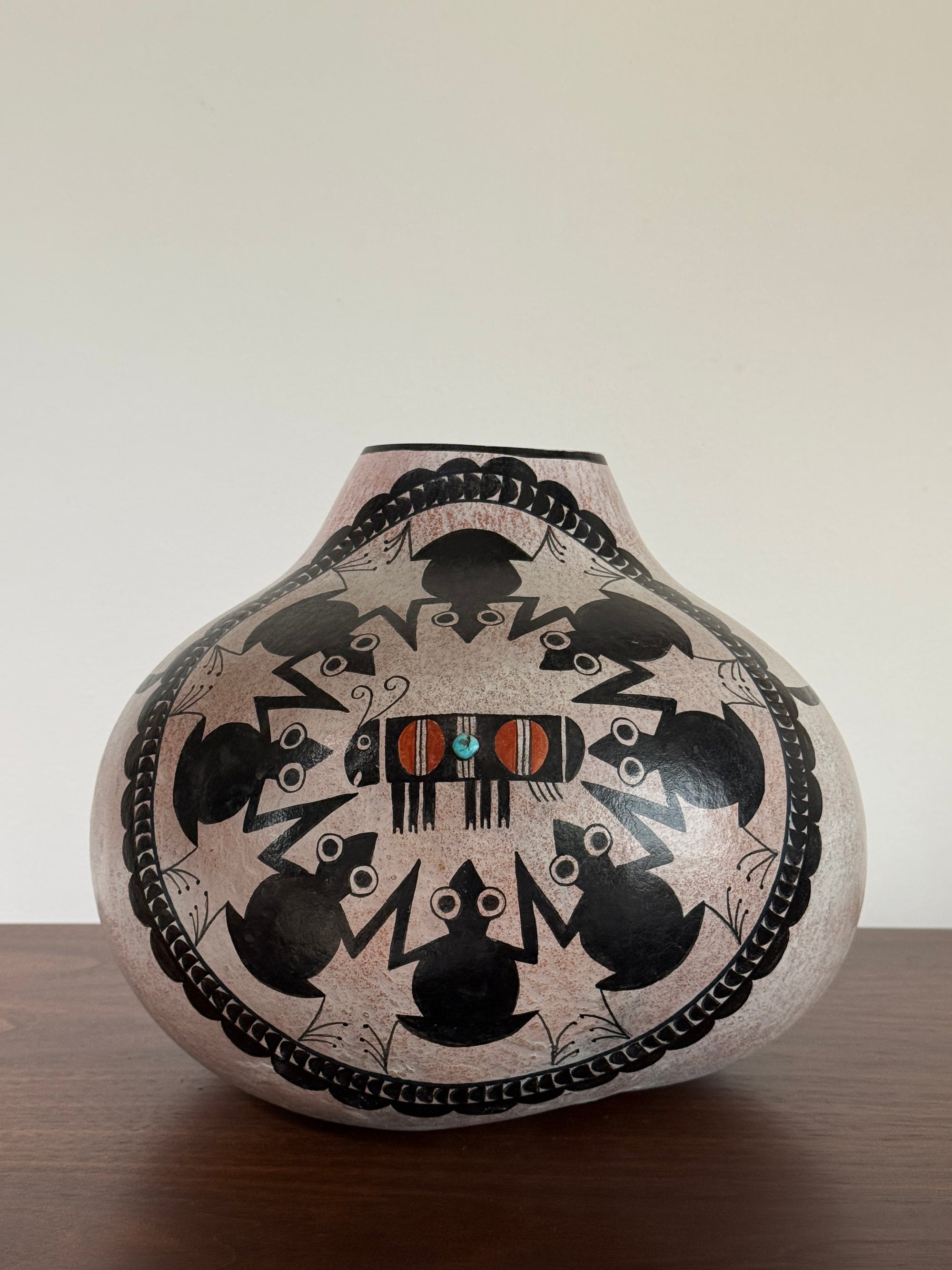  Robert Rivera hand painted art bowl