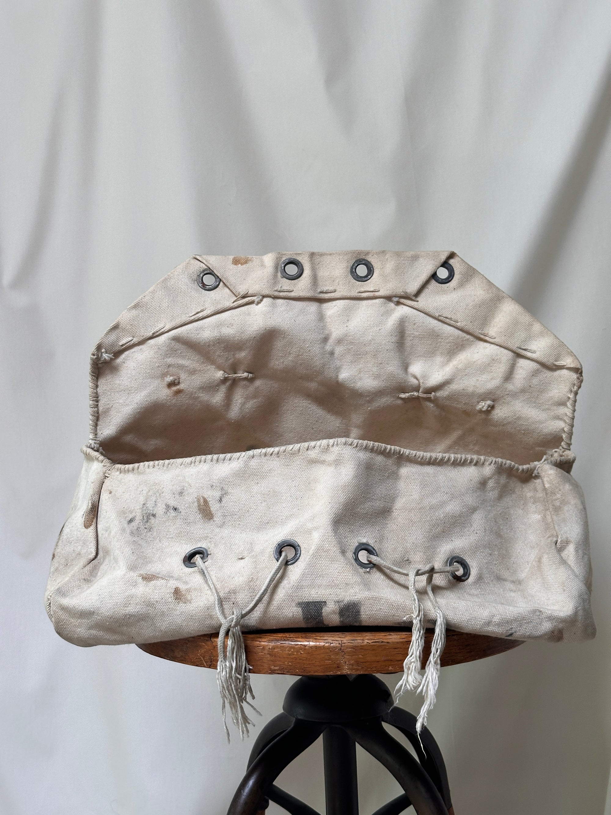 Vintage 1940’s Handmade Stencil Utility Bag