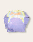 Vintage 1960s Tie Dye Long Sleeve Henley Shirt | Handmade Folk Art Top
