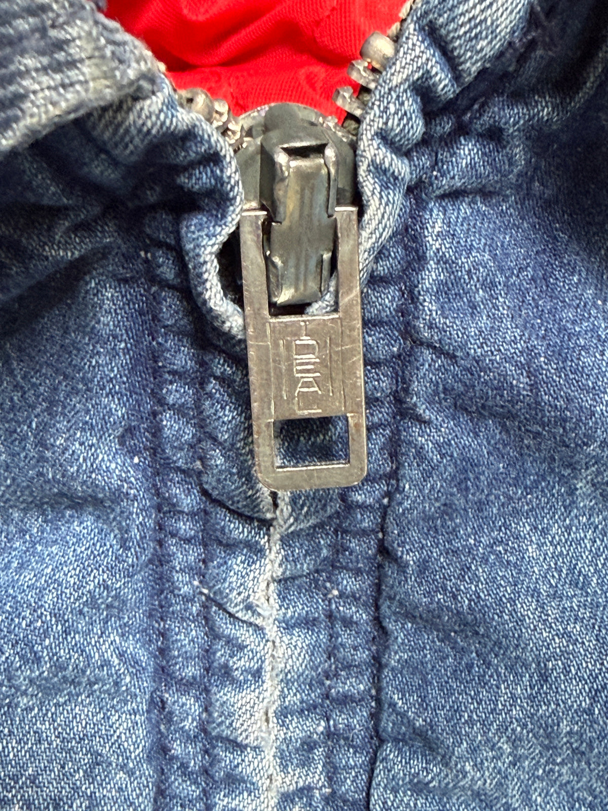 Vintage 1960s Key Imperial Denim Work Jacket | Belted Back Faded Denim