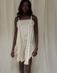 Vintage 1920’s Deadstock Cream Lace & Silk Step In Slip Dress