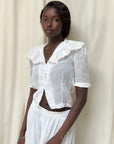 Vintage Edwardian Organza Cotton Blouse