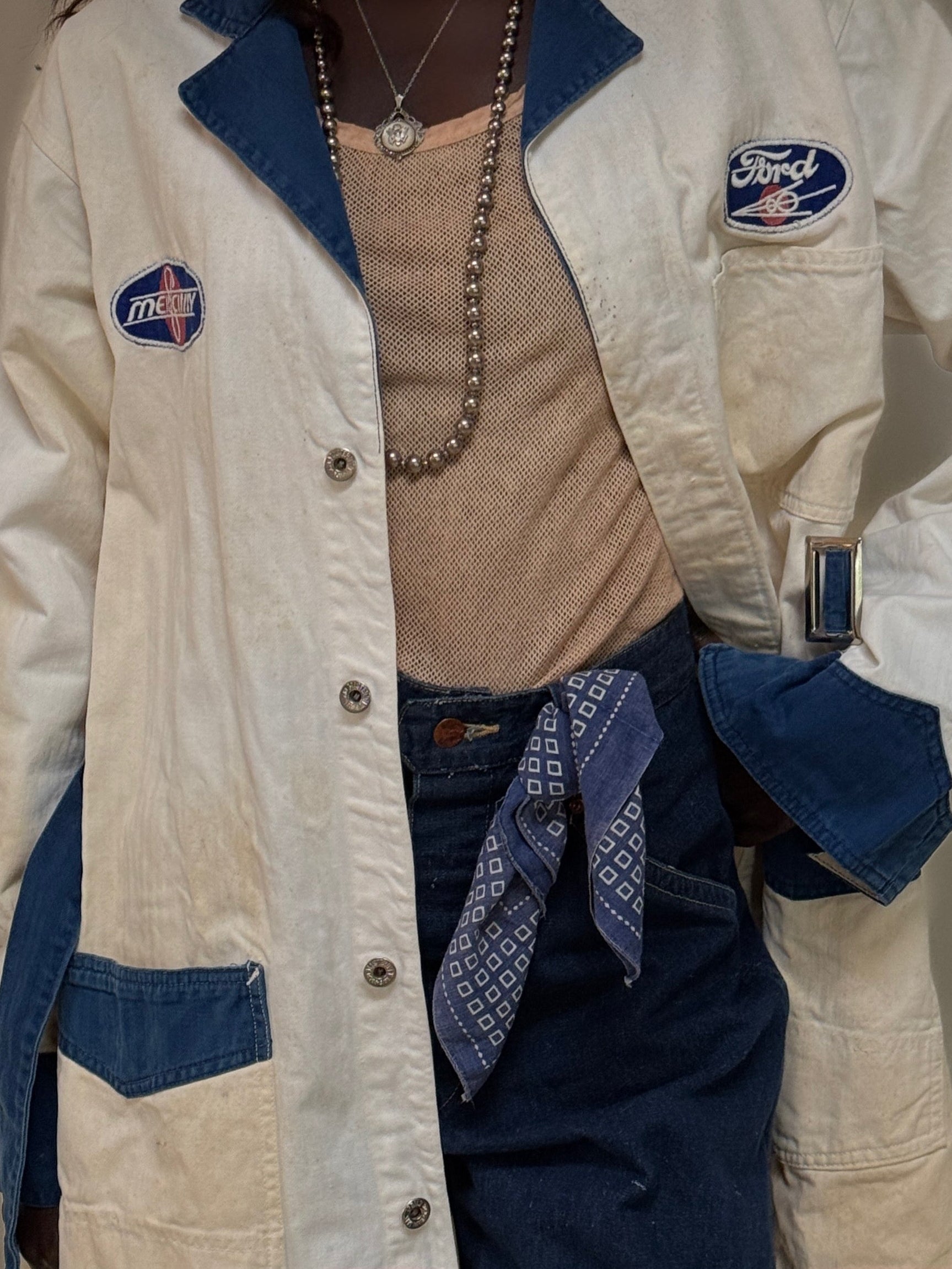 Vintage 1920-30’s Indigo Bandana