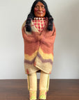 Vintage 1940s Skookum Native American Doll | Handcrafted Black Hills Souvenir Figure