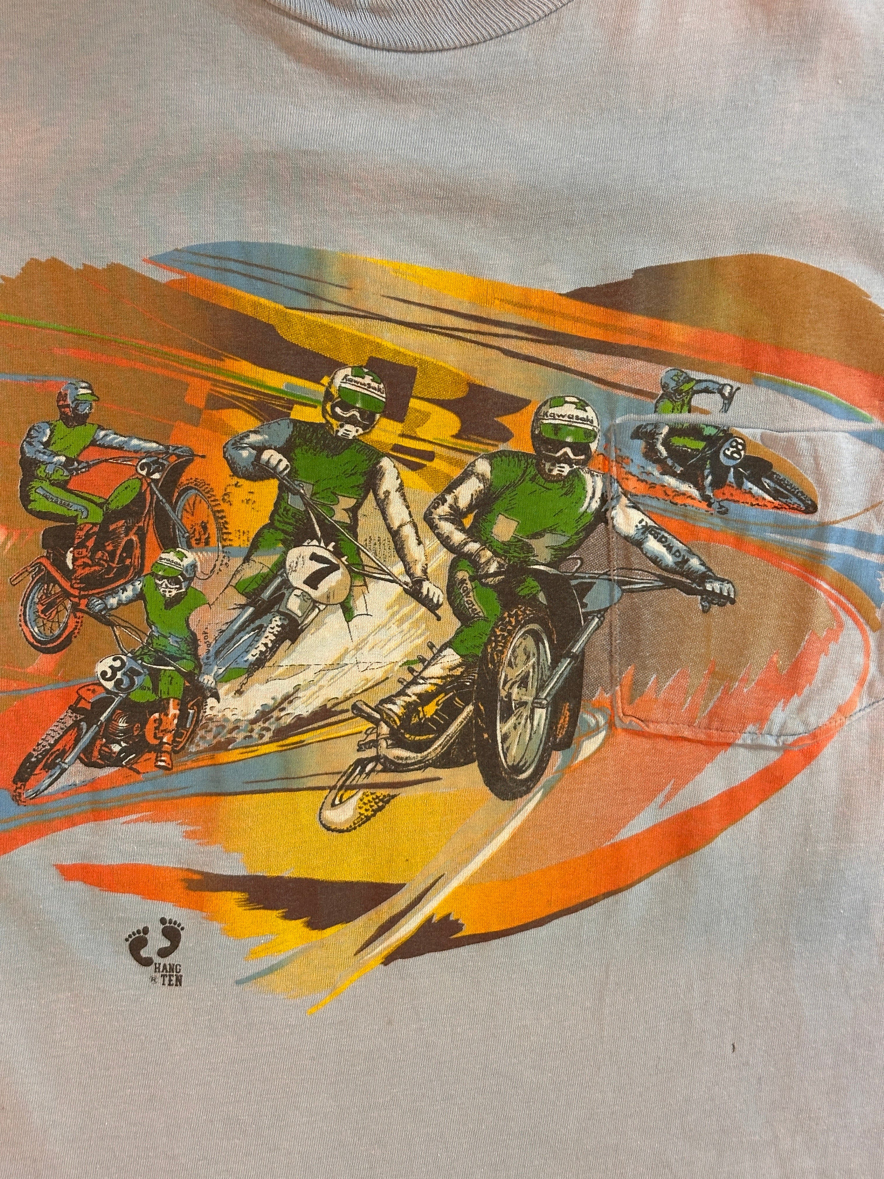 Vintage 1970's Hang Ten Kawasaki Motocross T-Shirt – Afterlife