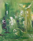 Vintage 1960s Mid-Century Modern Abstract Bar Scene Panoramic Painting | MCM Signed B. Gregor 1965