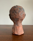 Vintage Modernist Terracotta Head Sculpture | Expressionist Bust Art | Mid Century Studio Pottery Portrait
