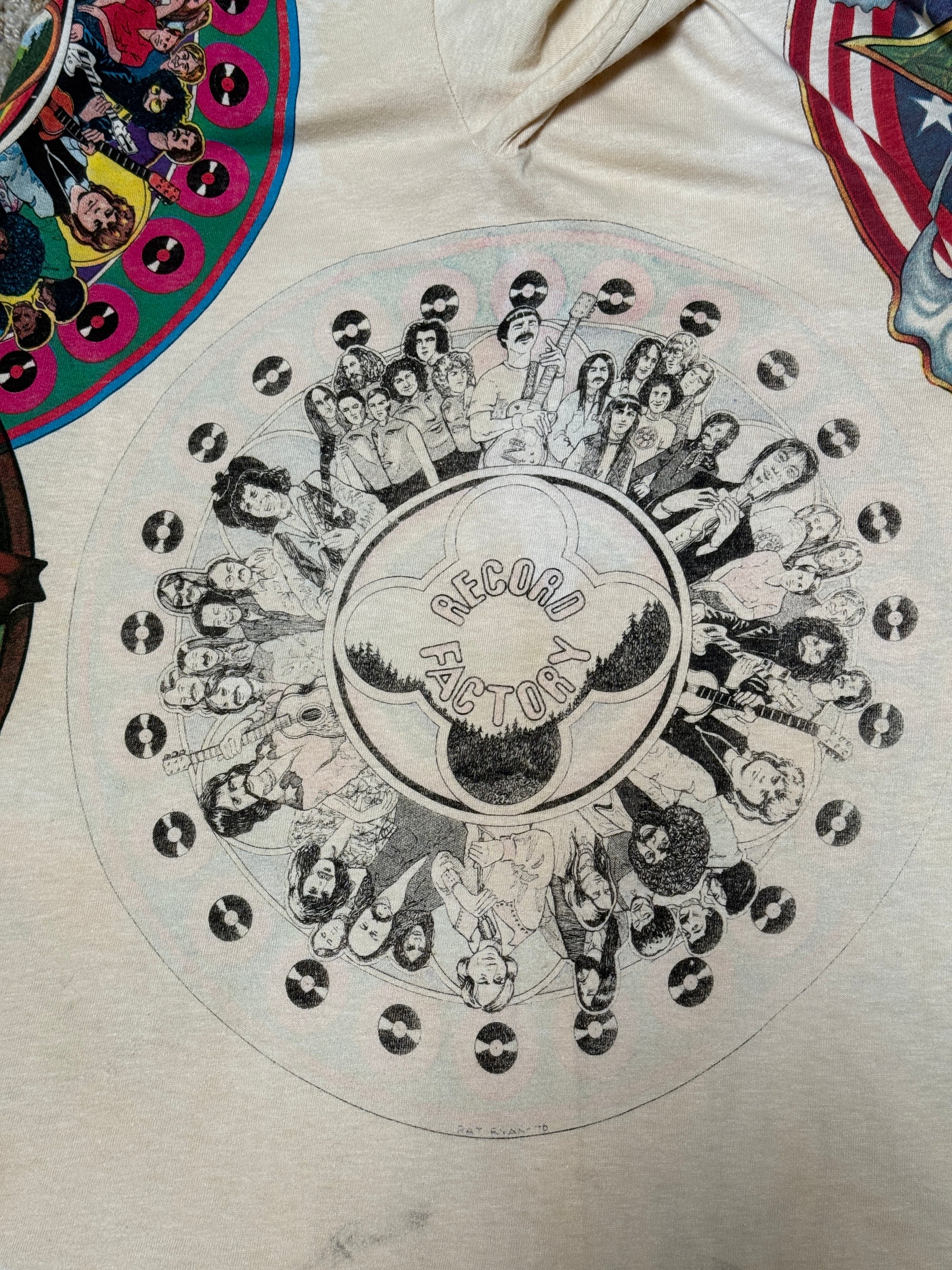 Vintage 1970s Kelley Mouse Studio Test Print T-Shirt | Home Grown Weed | City Lights Bookstore Graphic | Rare 1970s Psychedelic Art T-Shirt