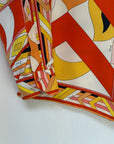 Vintage 1960’s Emilio Pucci Geometric Silk Blouse | Made in Italy Saks Fifth Avenue Silk Shirt