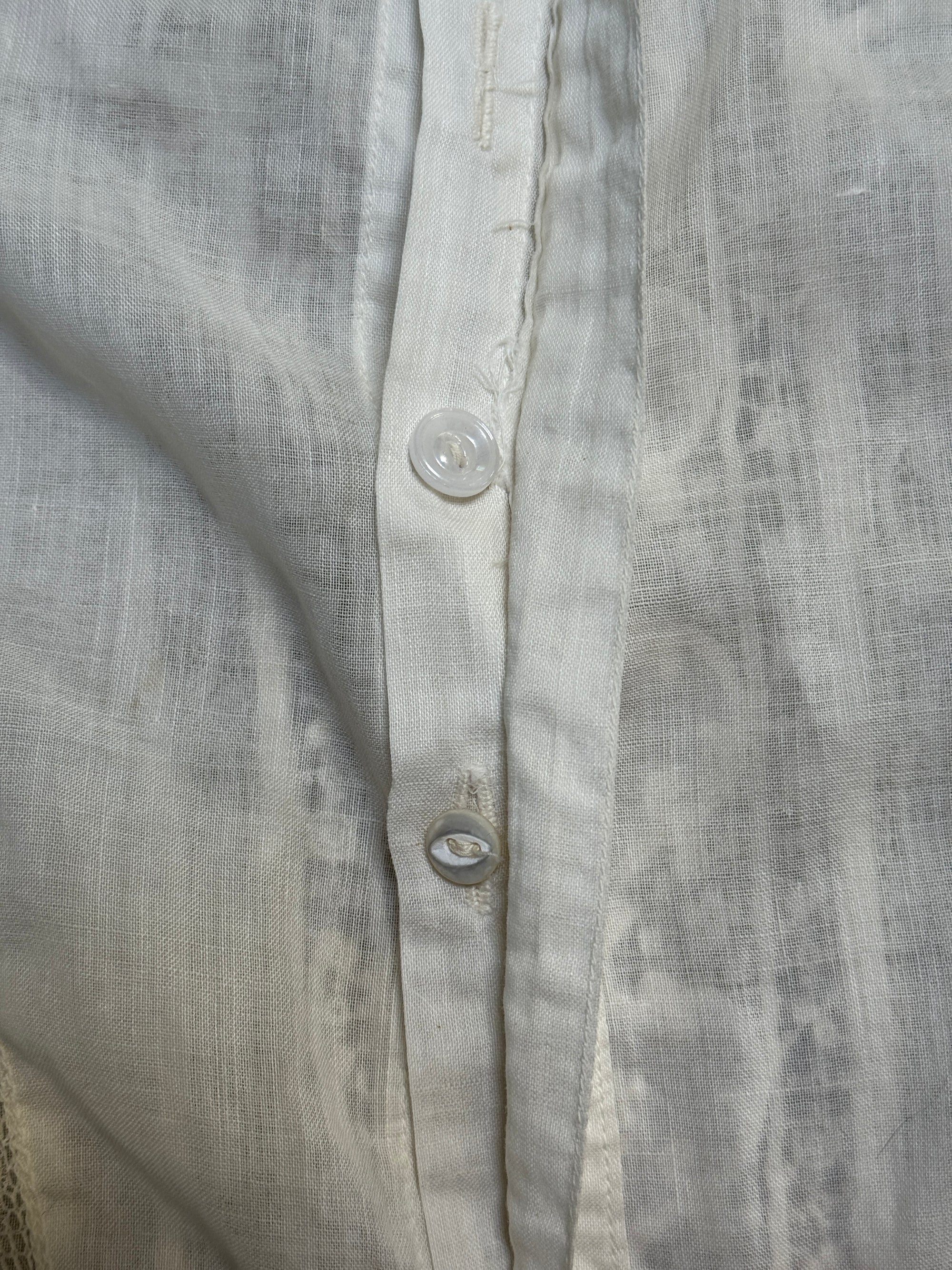 Vintage Edwardian Pleats &amp; Lace Blouse