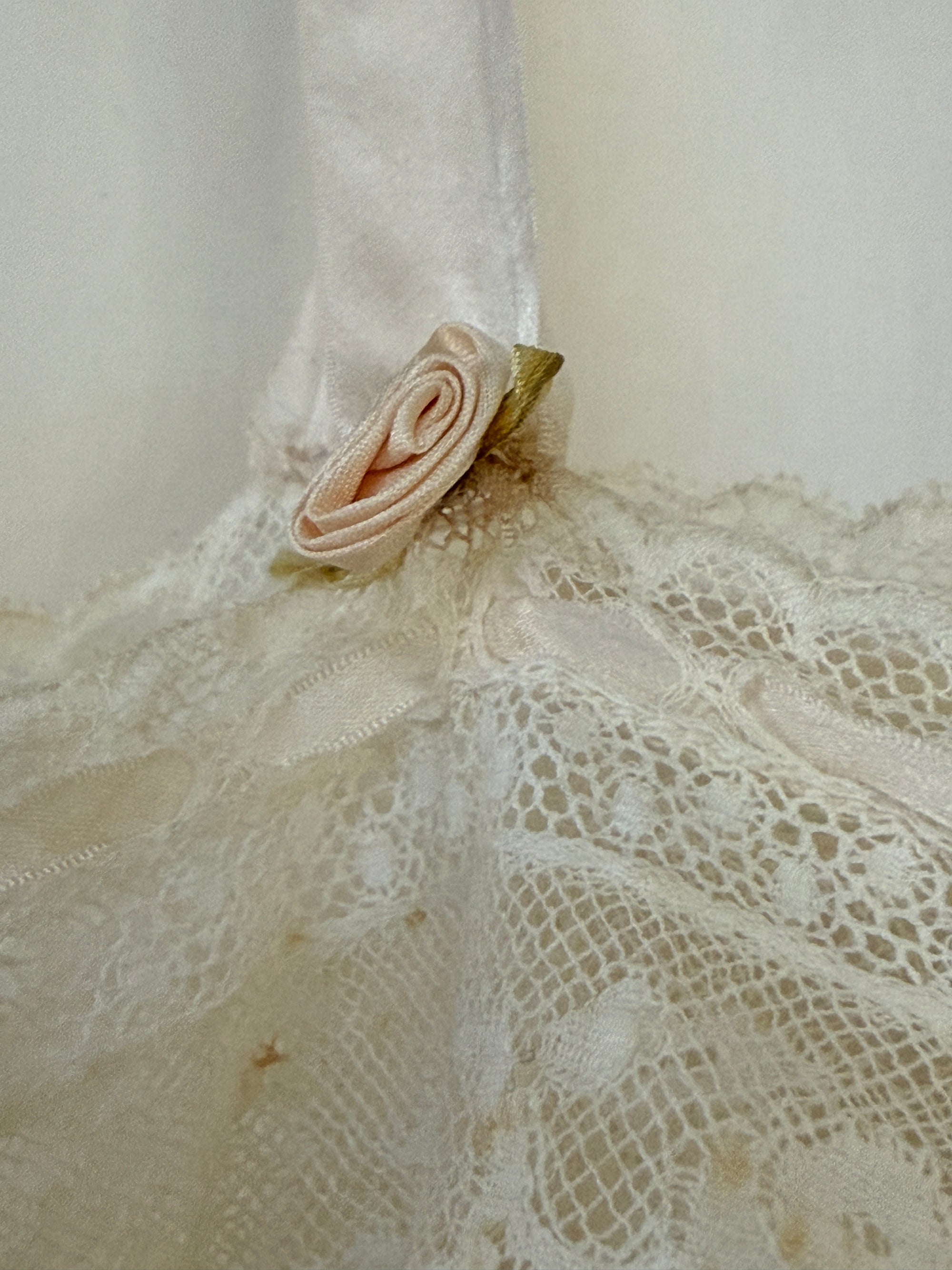 Vintage 1920s Silk &amp; Lace Tank Top | Flapper Era Sleeveless Camisole