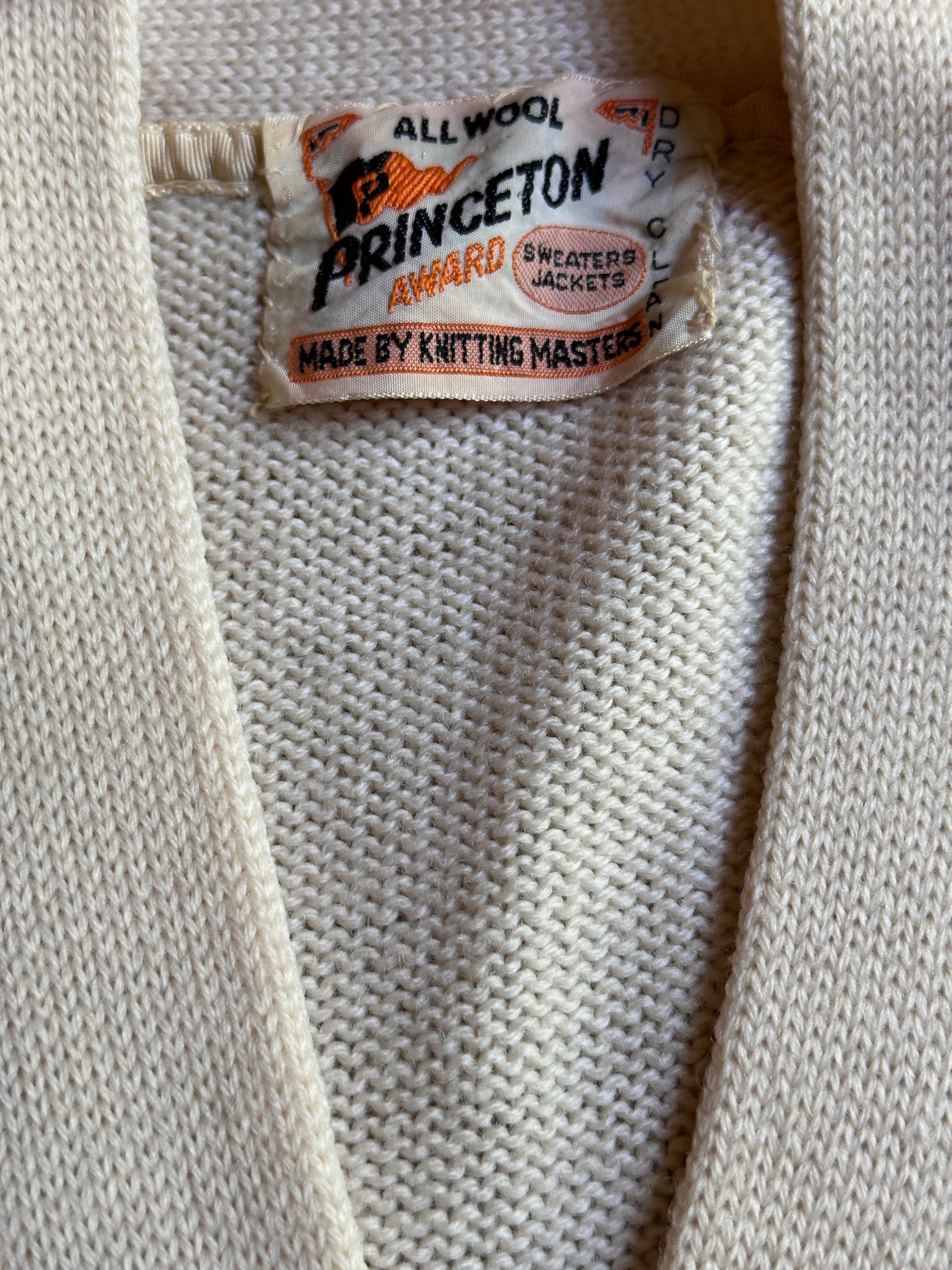 1940's Princeton Knitting Mills Wool Letterman Sweater – Afterlife