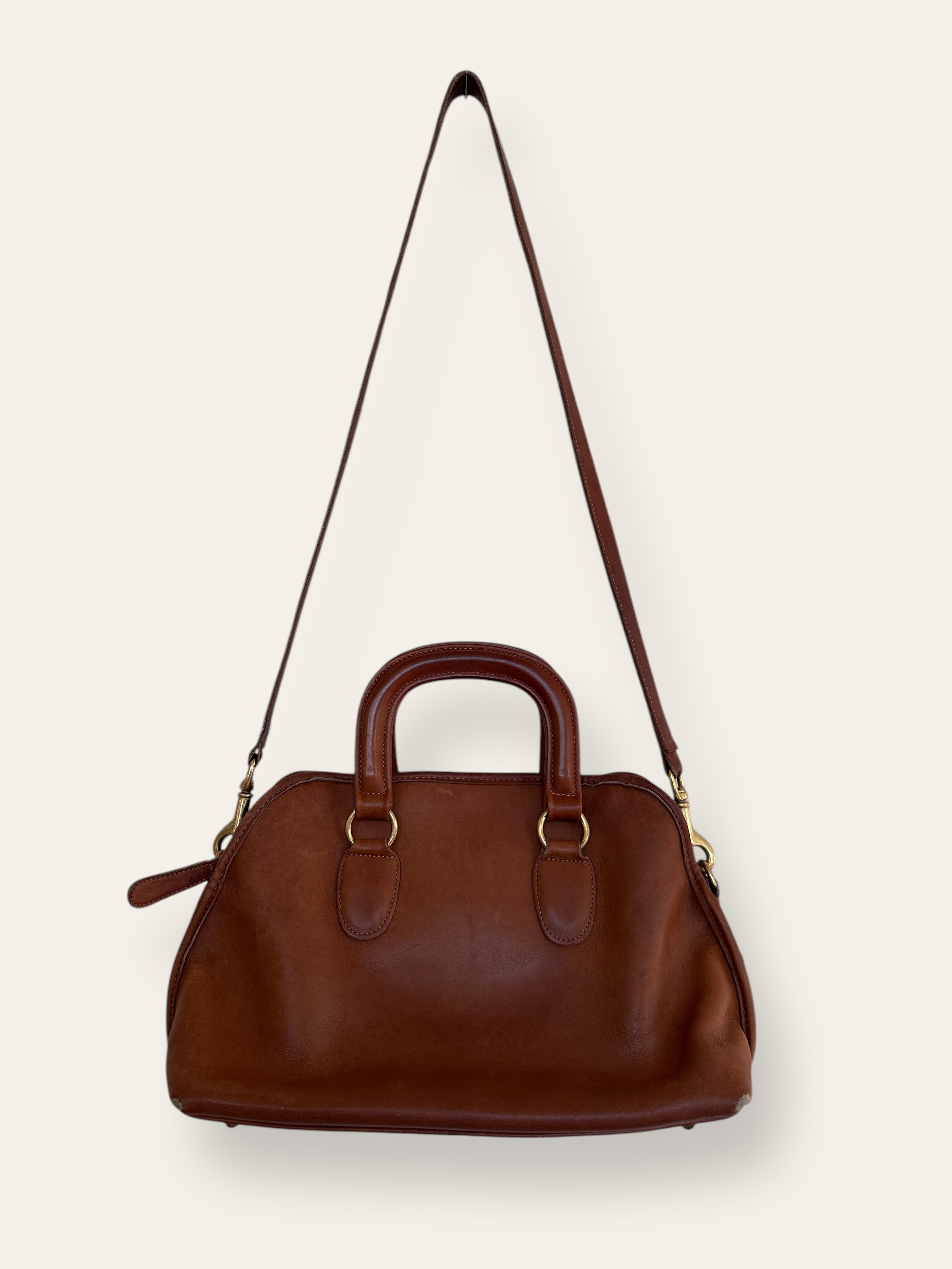 Vintage 1990's Coach 202 Baxter Satchel Bag British Tan