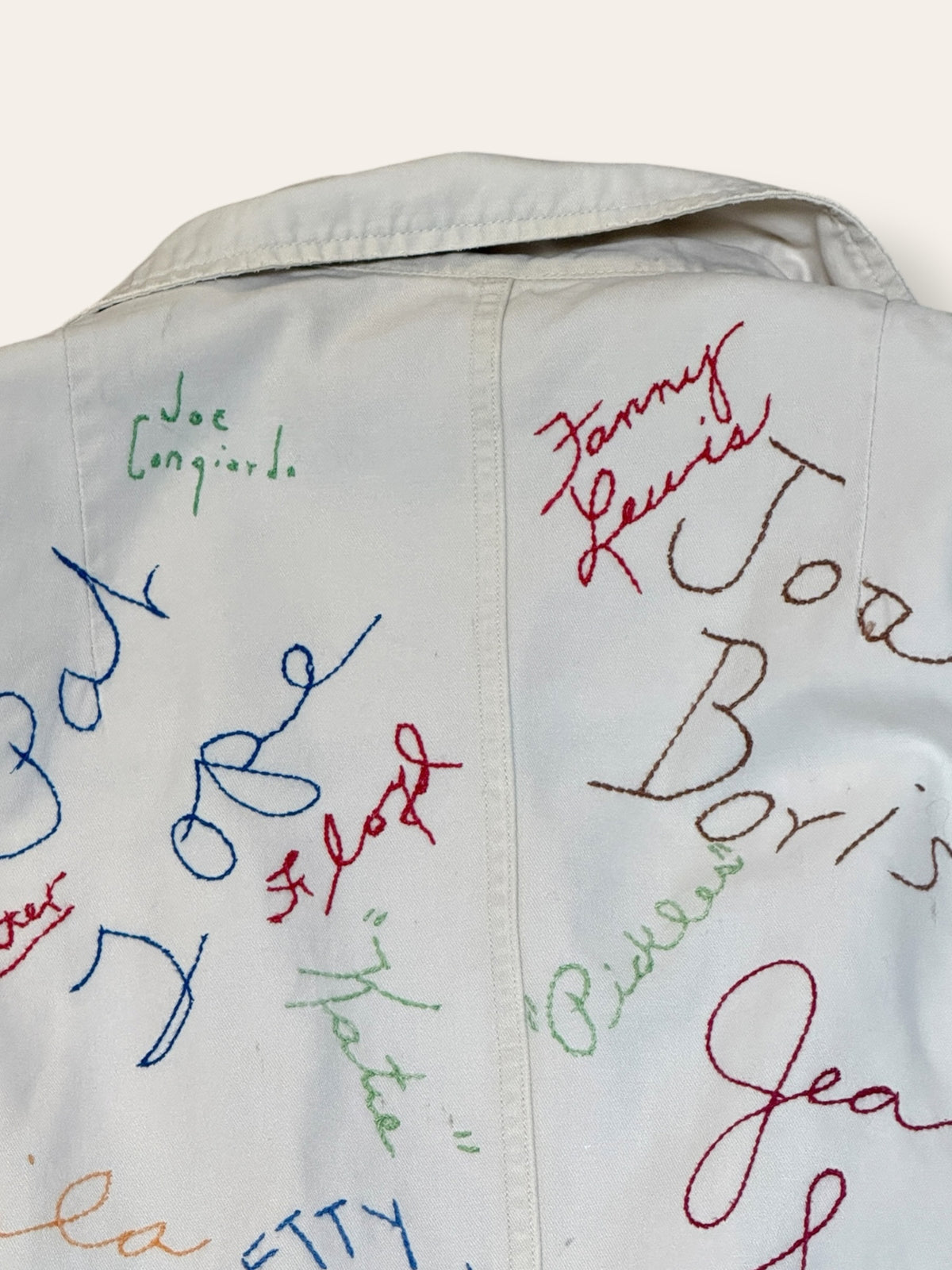 Vintage 1940’s Embroidered Signature Autograph Jacket | Class Autograph Coat