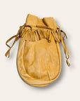 Vintage 1950s Northern Plains Medicine Bag Native American Beaded Leather Bag | Floral Seed Bead Design | Handmade Tribal Art Purse