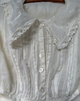 Vintage 1900s Edwardian Pleated Top | Antique Blouse Romantic Cottagecore