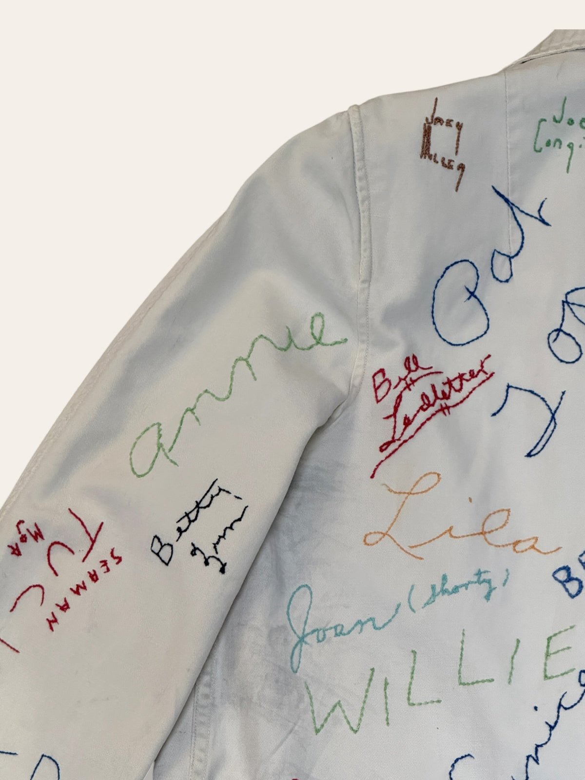 Vintage 1940’s Embroidered Signature Autograph Jacket | Class Autograph Coat
