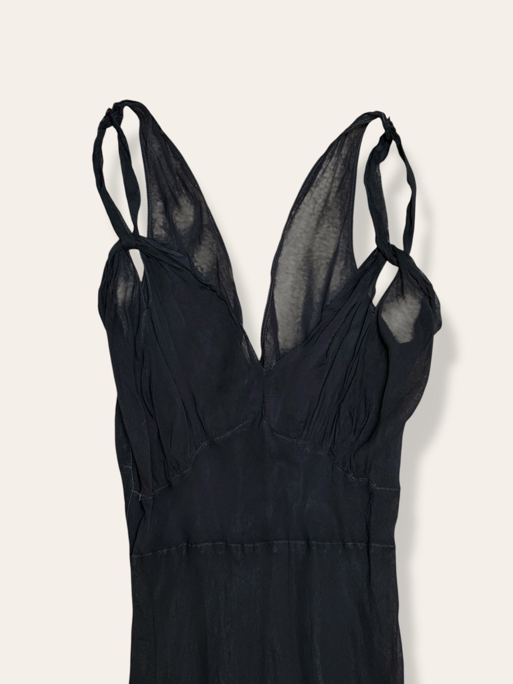 Vintage 1930’s Sheer Black Slip Dress