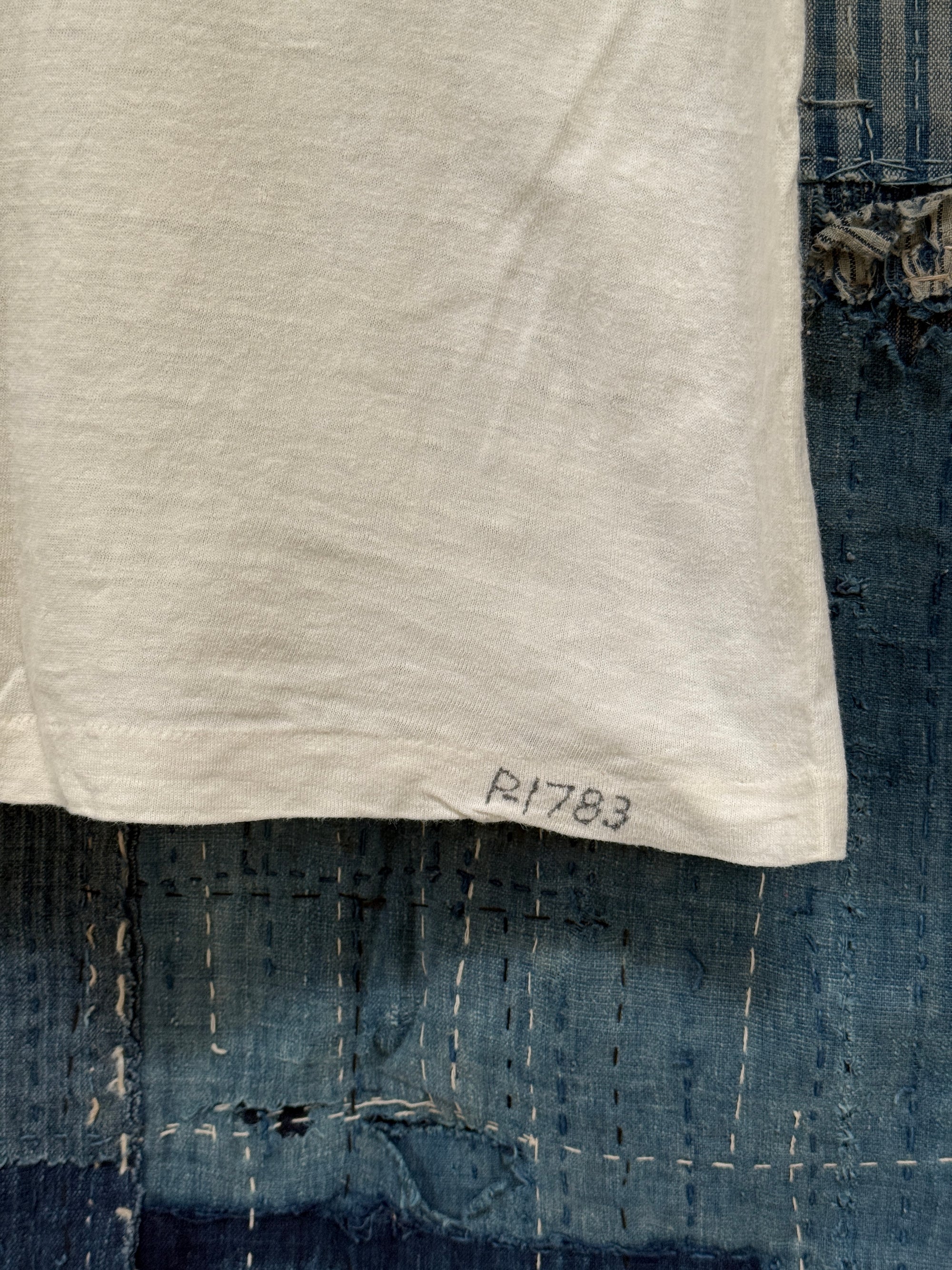 Vintage 1940’s Bamboo Tag Cotton T-Shirt | Heritage Blank Antique White Undershirt