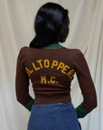 Vintage 1940’s Hilltoppers M.C. Wool Cardigan Sweater