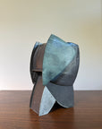 Vintage Studio Pottery Ikebana Vase | Modernist Sculptural Ceramic Vessel | Abstract Ikebana Flower Arrangement Art