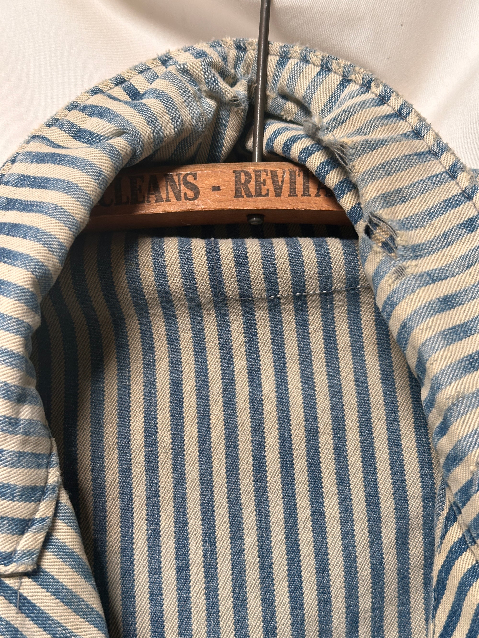 Vintage 1940’s Railroad Engineer Stripe Denim Jacket