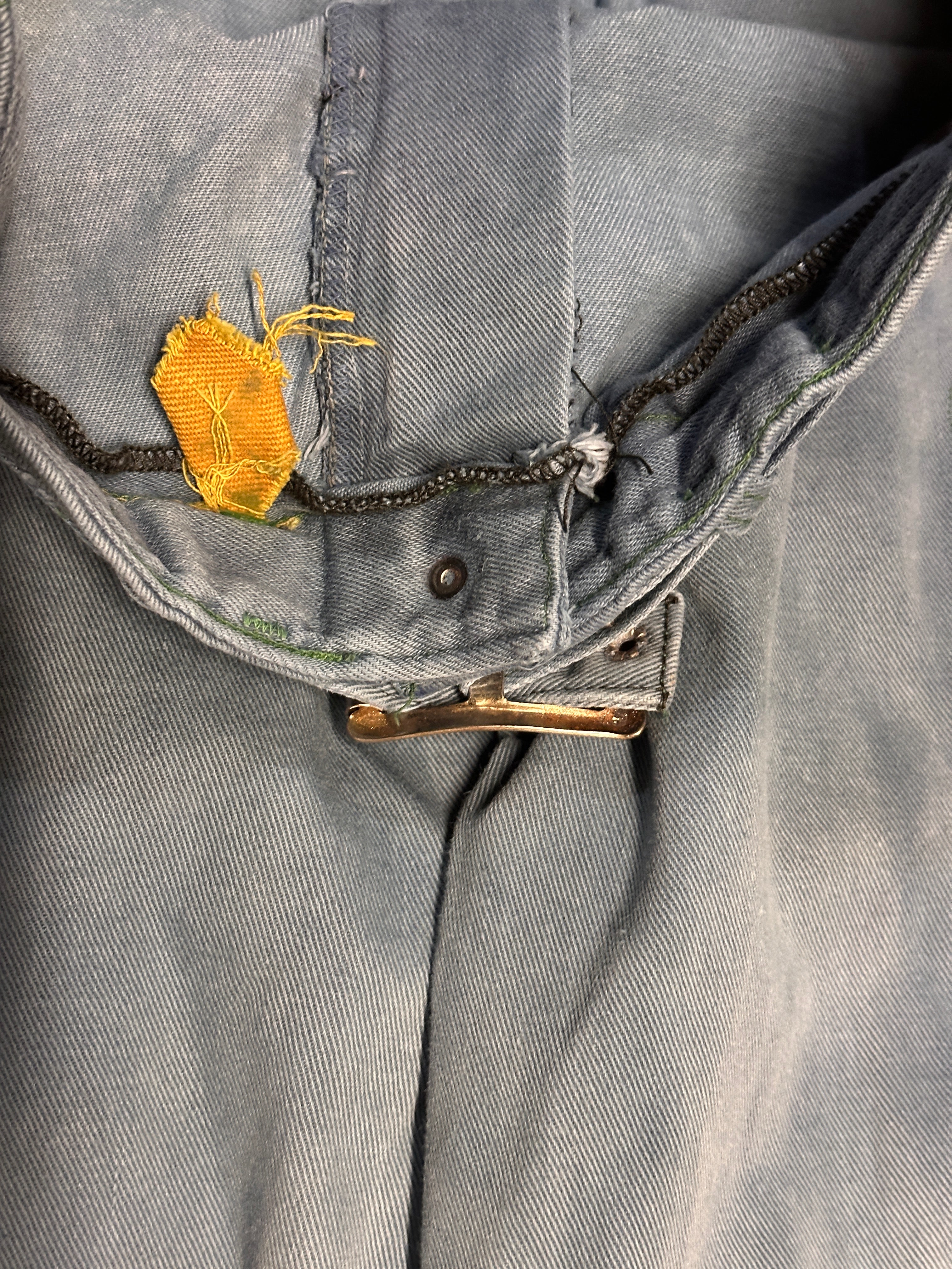 Vintage 1960's - 70's Denim Motorcycle Pants W:34