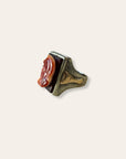 Vintage 1940’s Roman Soldier Cameo 10k Two Tone Gold Ring Size 7.75