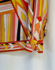 Vintage 1960’s Emilio Pucci Geometric Silk Blouse | Made in Italy Saks Fifth Avenue Silk Shirt