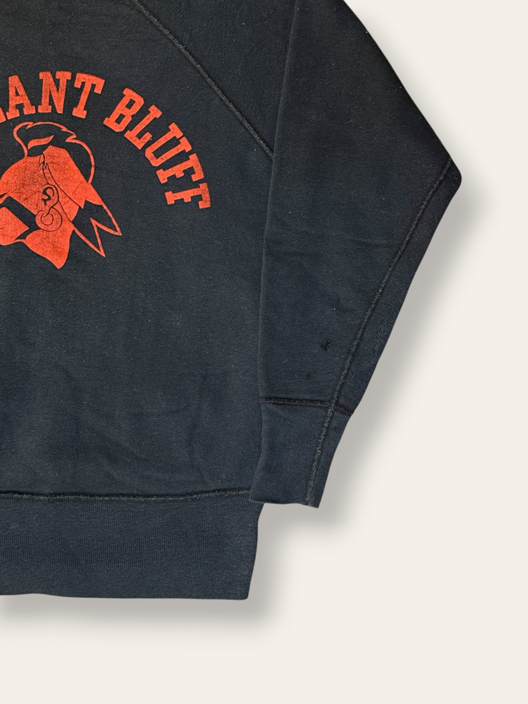 Vintage 1960’s Flock Print Sergeant Bluff School Sweatshirt