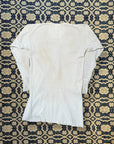 Vintage 1940’s Penney’s Cotton Henley | Heritage Blank Antique White Shirt