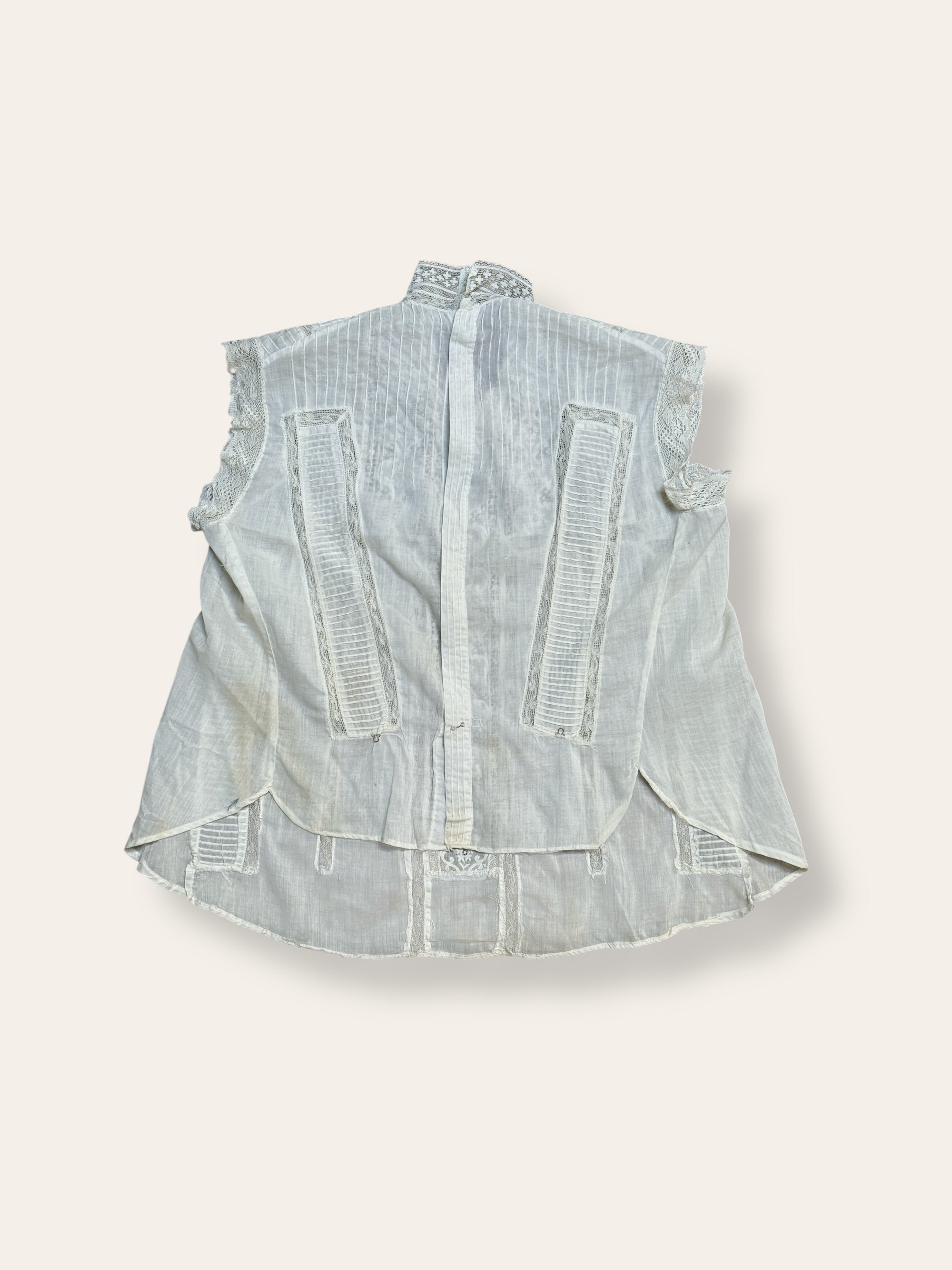 Vintage Edwardian Pleats &amp; Lace Blouse
