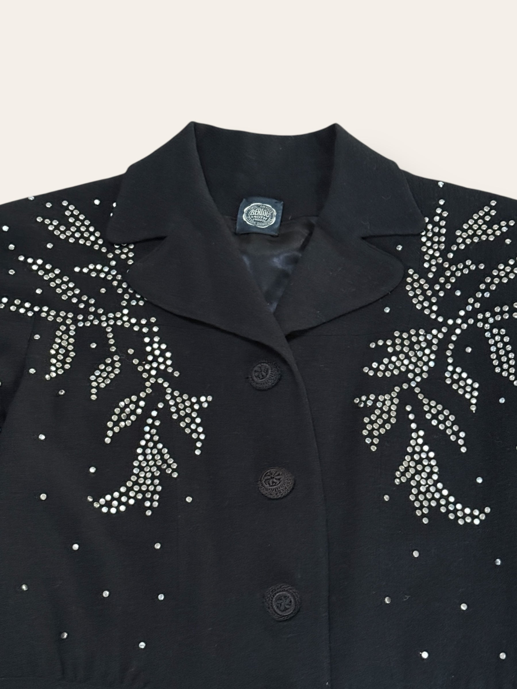 Vintage 1940’s Studded Art Deco Belted Jacket