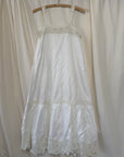 Vintage 1900’s Edwardian White Cotton Crochet Dress | Antique Embroidered Tea Dress