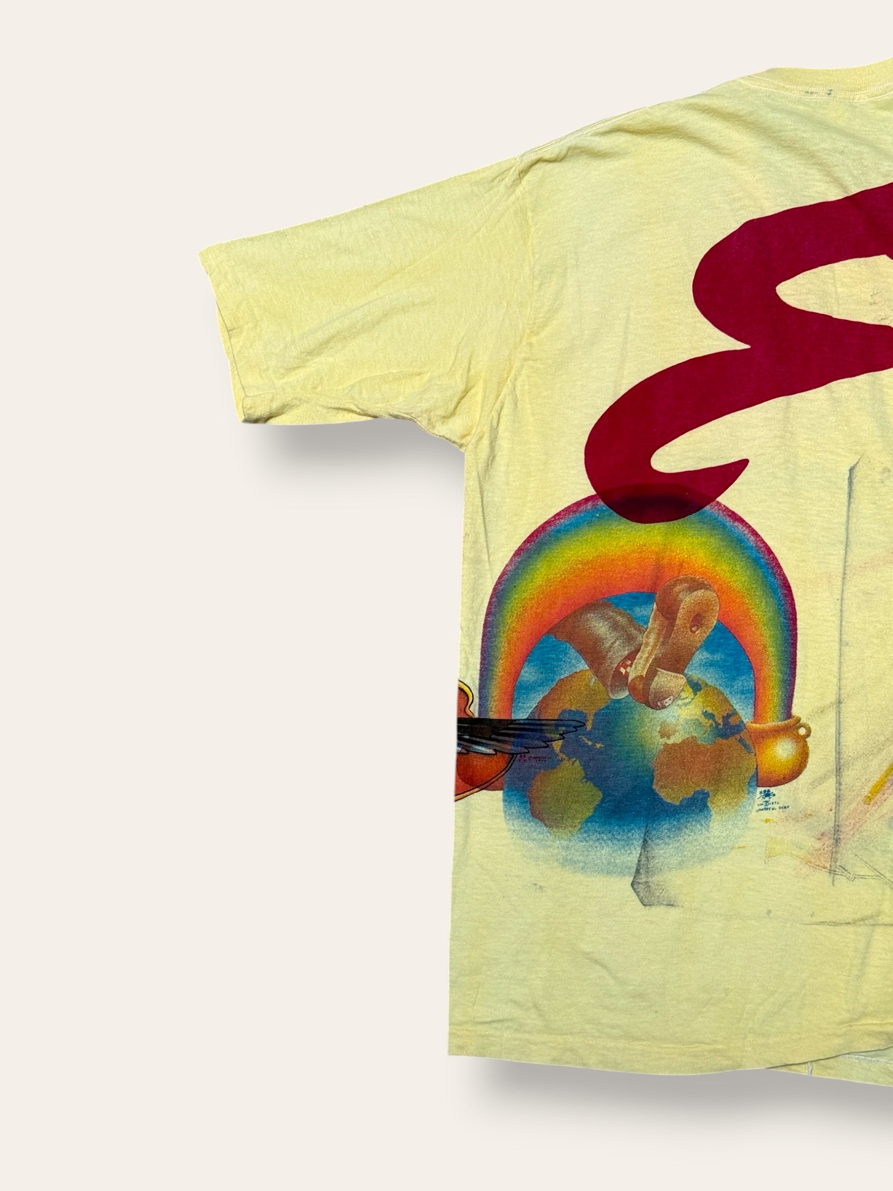 Vintage 1972 Kelley Mouse Studio Test Print T-Shirt | Ted Lucas | Grateful Dead Europe 72’ Graphic | Rare 1970s Psychedelic Art T-Shirt