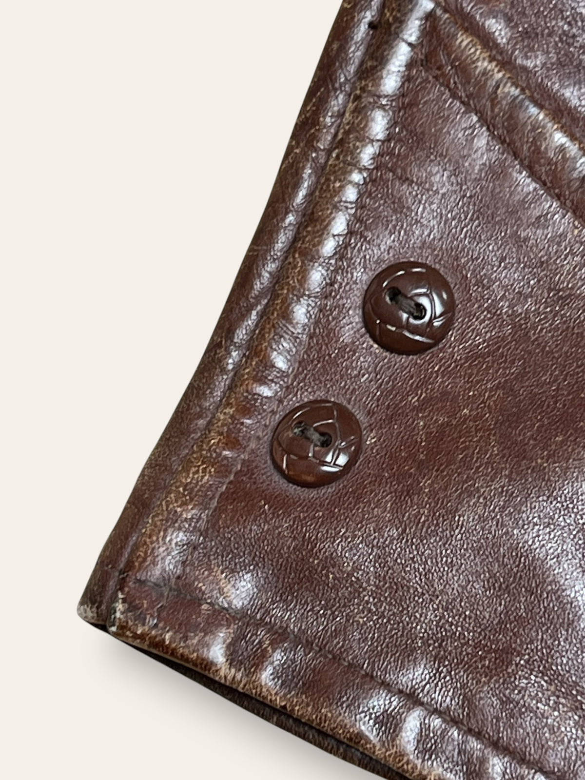Vintage 1940s Horsehide Leather Jacket | Half Belt Leather Jacket