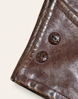 Vintage 1940s Horsehide Leather Jacket | Half Belt Leather Jacket