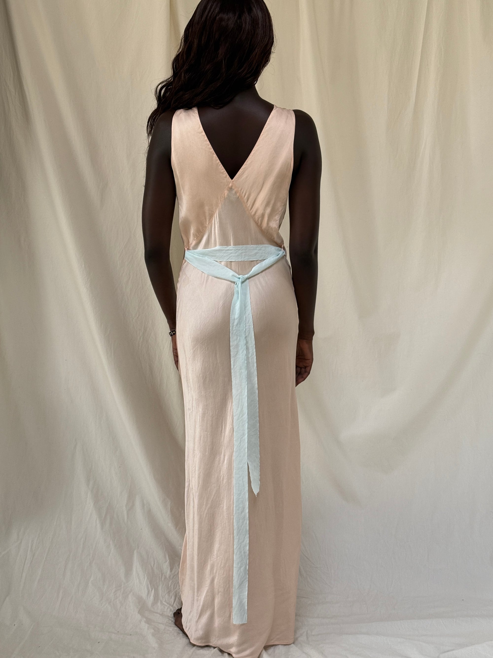 Vintage 1930s Barbizon Silk Rayon Slip Dress | Bias-Cut Negligée Nightgown