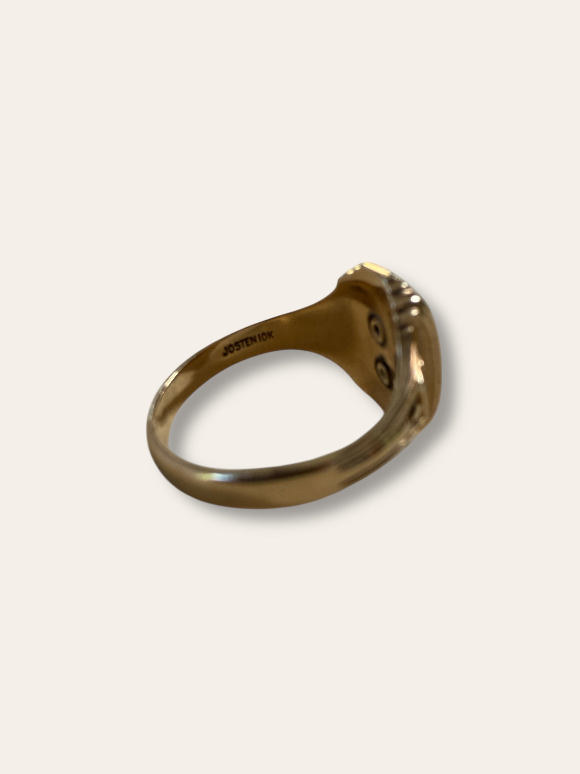 Vintage 1948 Josten 10k Gold Art Deco Class Ring Size 6.5