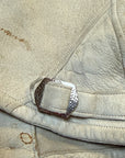 Vintage 1930s Buckskin Leather Cossack A-1 Jacket | Vintage Deerskin Sport Coat with Side Buckles