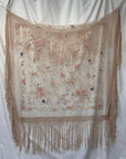 Vintage 1920’s Mesh Silk Embroidered Piano Shawl