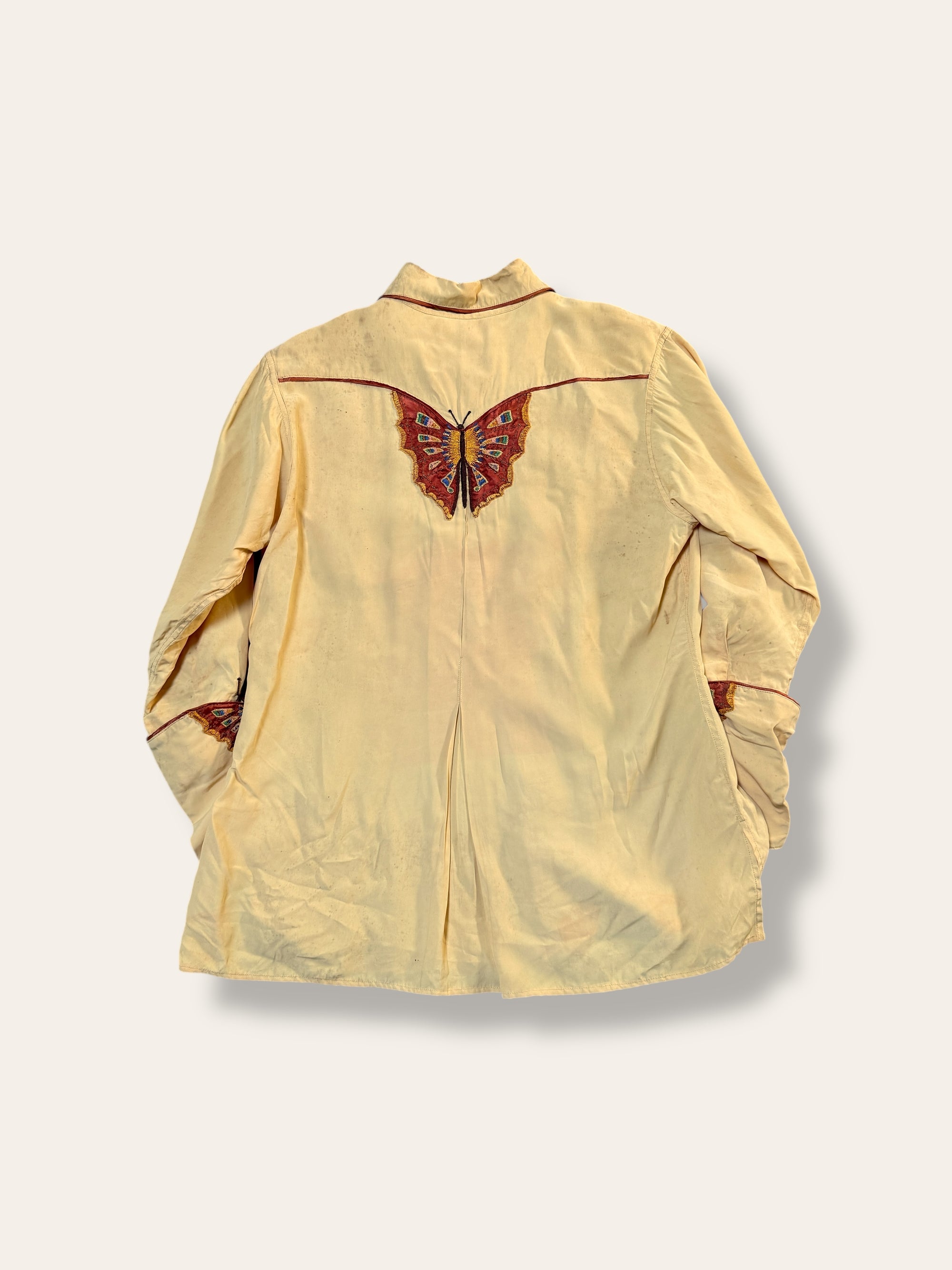 Vintage 1940’s Butterfly Embroidery Western Shirt