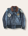 Vintage 1960s Vietnam War US Navy G-1 Goatskin Bomber Jacket | Star Sportswear | 1969 Leather Jacket Sz 38