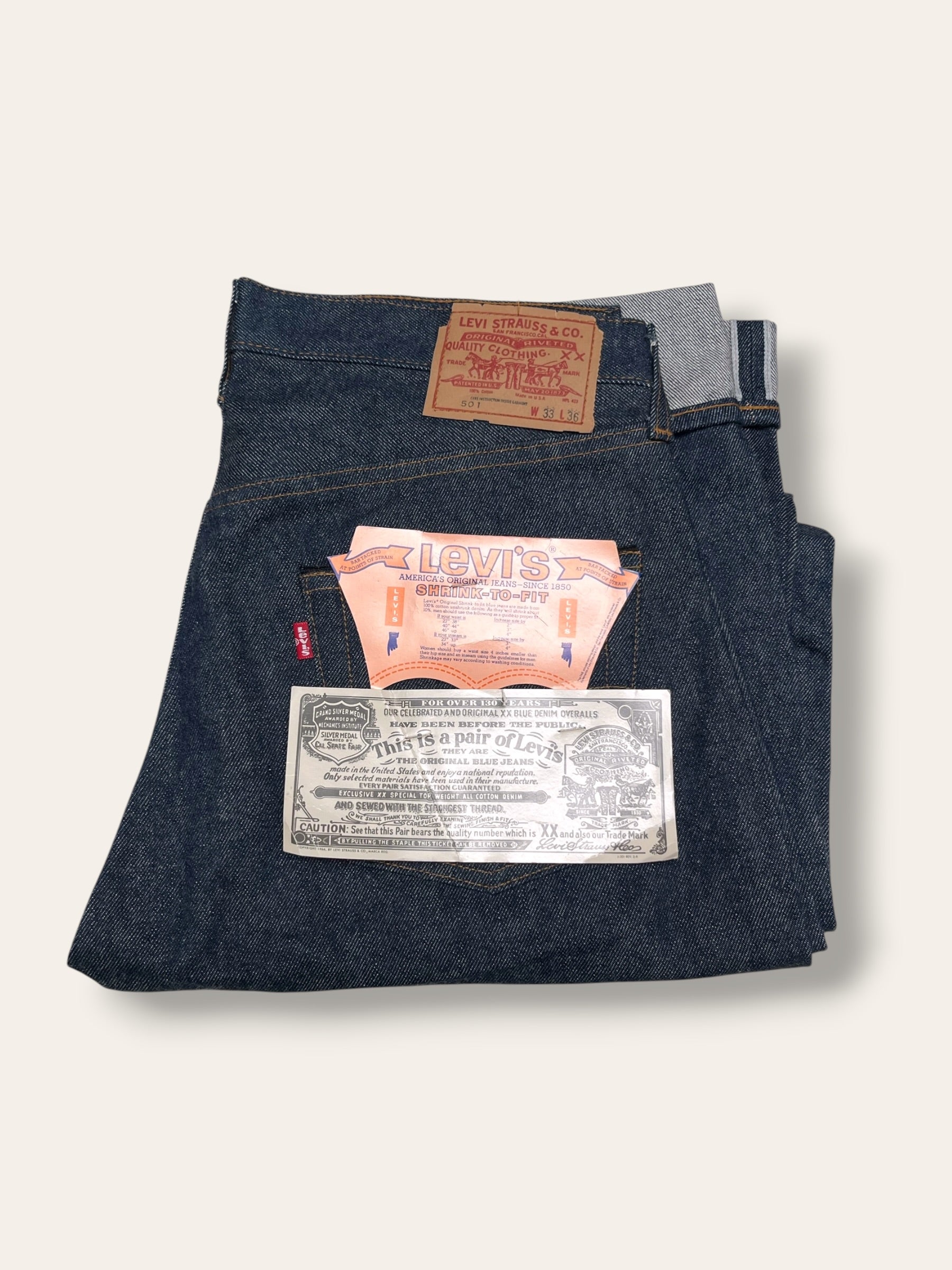 Vintage 1980’s Levi’s Deadstock 501 Denim Jeans | Selvedge Denim W33
