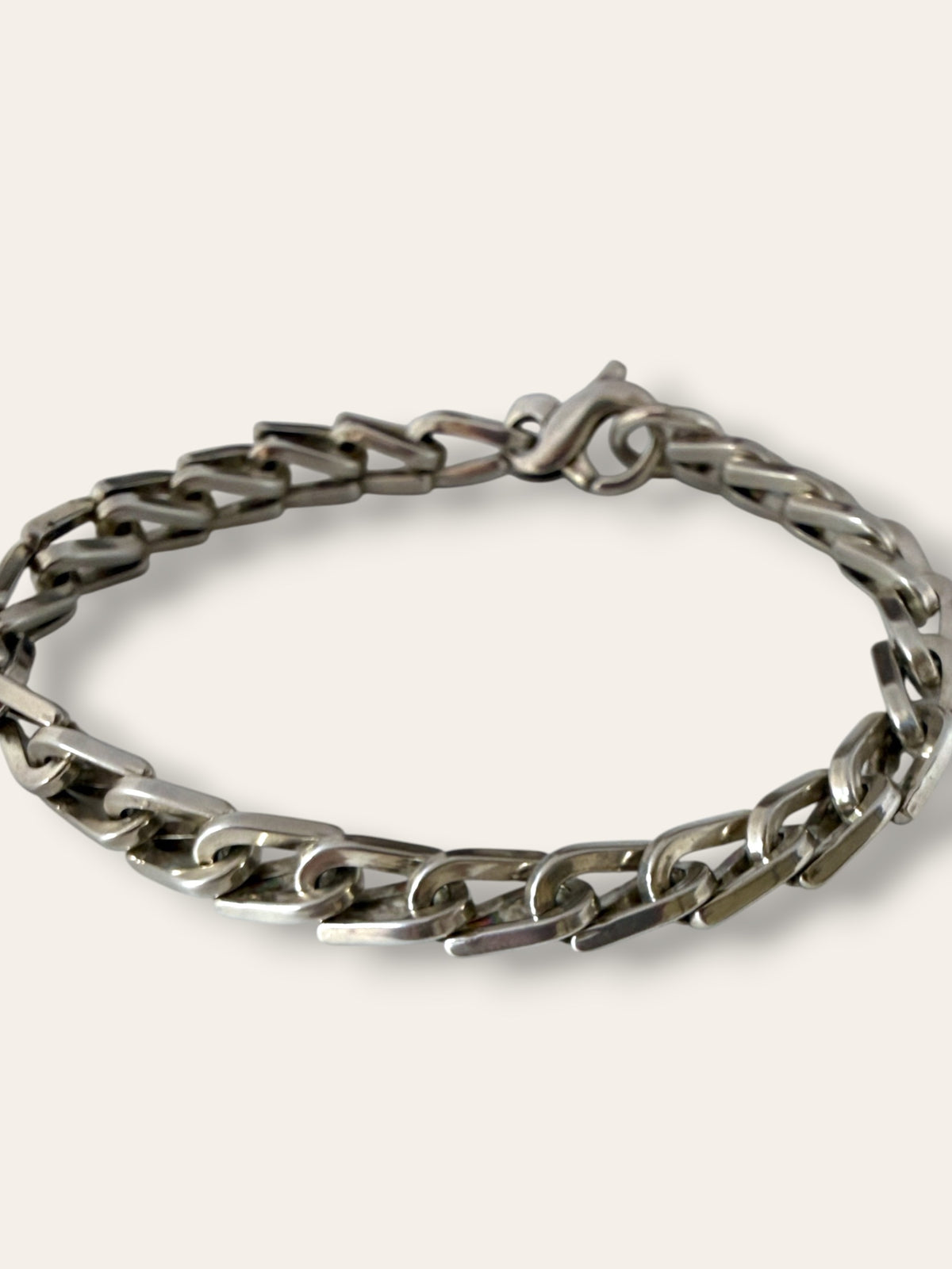 925 Sterling Silver Chunky Artisan Handmade Chain Link Bracelet