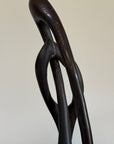Vintage 1960s Mid-Century Modern Makonde Shetani Spirit Sculpture | Hand-Carved African Blackwood (Mpingo Ebony)