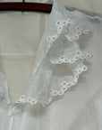 Vintage Edwardian Organza Cotton Blouse